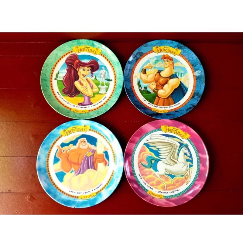 [VINTAGE RARE] Mcdonald HERCULES 1997 (25 ปี) จานขนาด 6.5 นิ้ว ชุด 4 แบบ ของใหม่ มือ 1 ตามภาพ