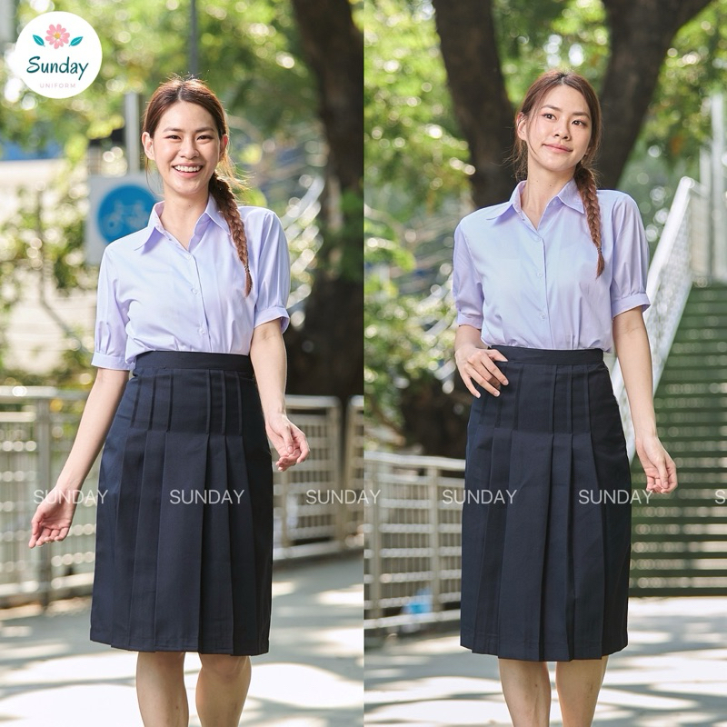 กระโปรงมอปลายสีกรมเข้ม ผ้าดีวาย ทรงแคบ มียาว 22-24-26 กระโปรงมอต้น มอปลาย