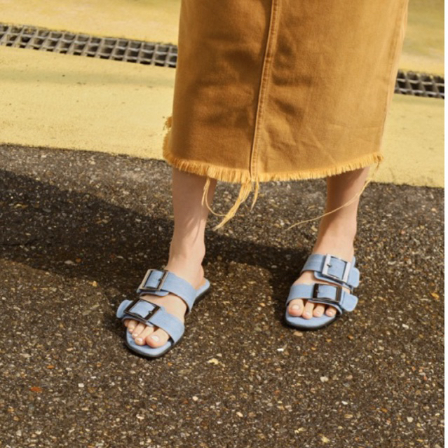 Kaleofficial รองเท้าแตะ Bisou สี Jean