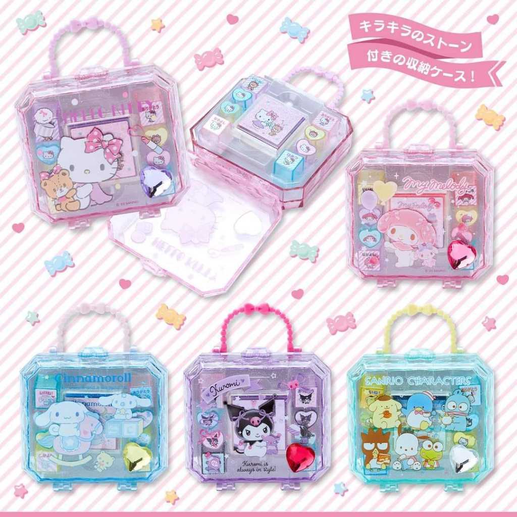 stamp set ชุดเล็ก Sanrio ประมาณ 9 x 4.5 x 8.5 ซม. kt mm cn ku mx ts นำเข้าจากญี่ปุ่น