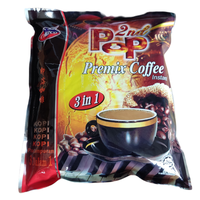 (ขายดี) กาแฟ POP 3in1 Premix Coffee 24 ซอง*20g นำเข้าจากมาเลย์เซีย