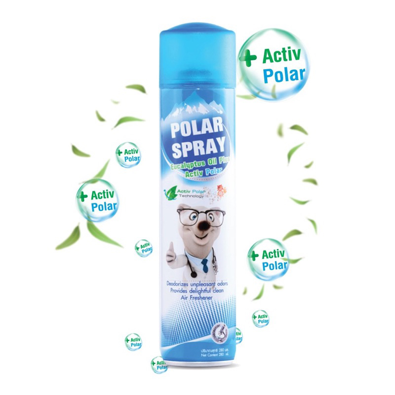 POLAR SPRAY สเปรย์ปรับอากาศกลิ่นยูคาลิปตัส (280 ml)