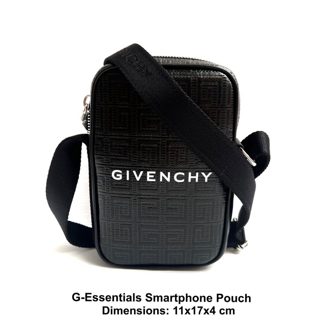 Sale ถามstockก่อนกดสั่ง* Givenchy mini messenger bag กระเป๋า สะพายข้าง ผู้ชาย จีวองชี่ ของแท้ แบรนด์เนม สีดำ ใบเล็ก