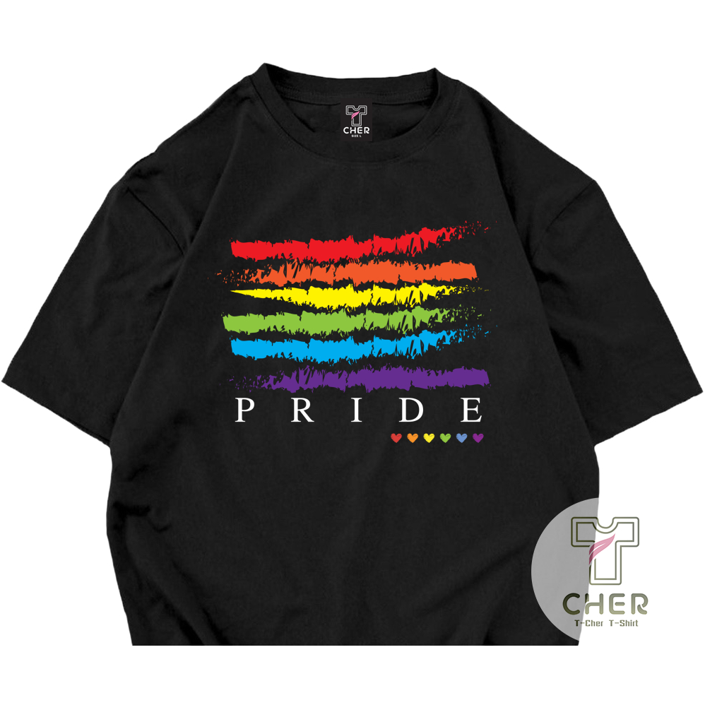 เสื้อสกรีนลาย PRIDE LGBT เสื้อยืดคอกลม พร้อมส่ง