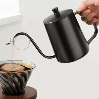 [C053]กาดริปกาแฟ สแตนเลส สีเงิน/สีดำ 250ml/350ml/600ml Stainless Pour-Over Coffee Drip Pot