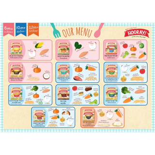 โปร6แถม1 (ตัดรอบ 4โมง) Hooray! อาหารเด็กพร้อมทาน อาหารเสริมเด็ก อาหารเด็ก มี 13 รสชาติ