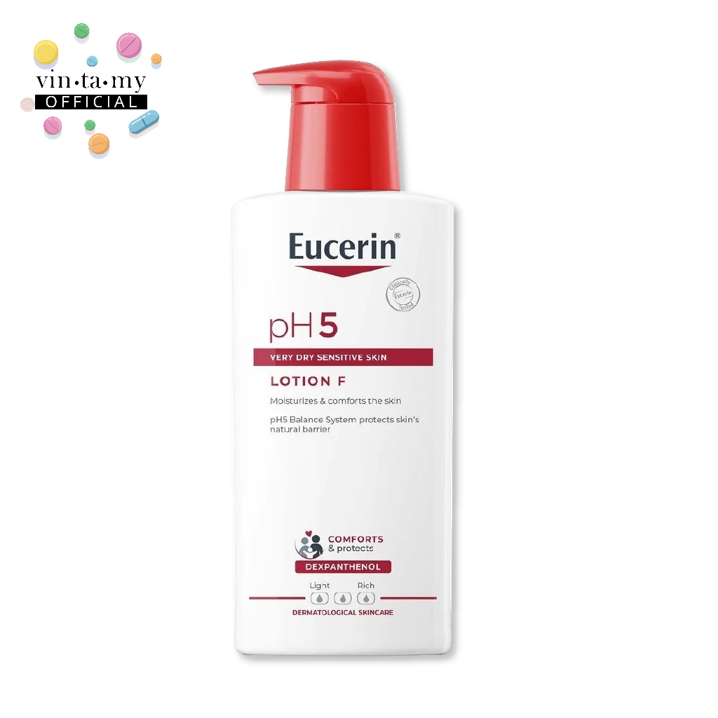 [พร้อมส่ง!!ผิวแห้งมาก]Eucerin pH5 LOTION F 400ml. ยูเซอริน โลชั่น เอฟ