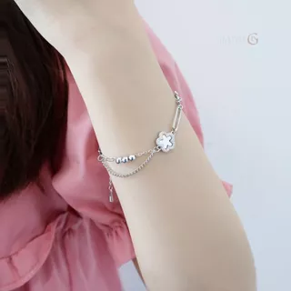 GLAMOR✨ข้อมือเงิน Shell Flowers กําไลเงิน สร้อยข้อมือเงิน กําไลนําโชค สร้อยข้อมือผู้หญิง กําไลแฟชั่น
