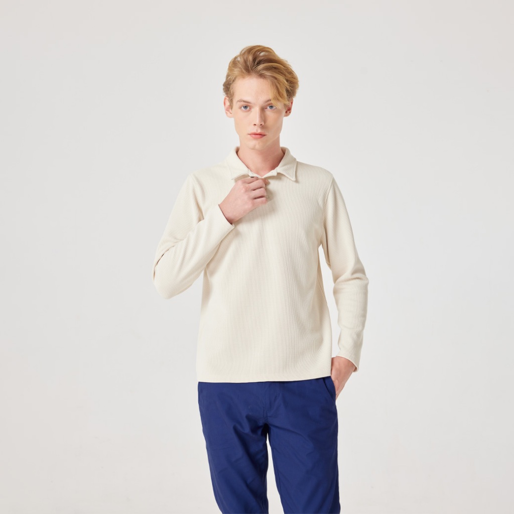 Khaki Bros. - คา คิ บรอส. - Polo long sleeve - เสื้อโปโลแขนยาว - KM23K065
