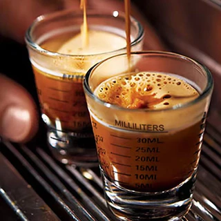 [C044]แก้วช็อต กาแฟเอสเปรสโซ่ แก้วตวงกาแฟ มีขีดวัด ขนาด 30/60มล. Espresso Shot Glass