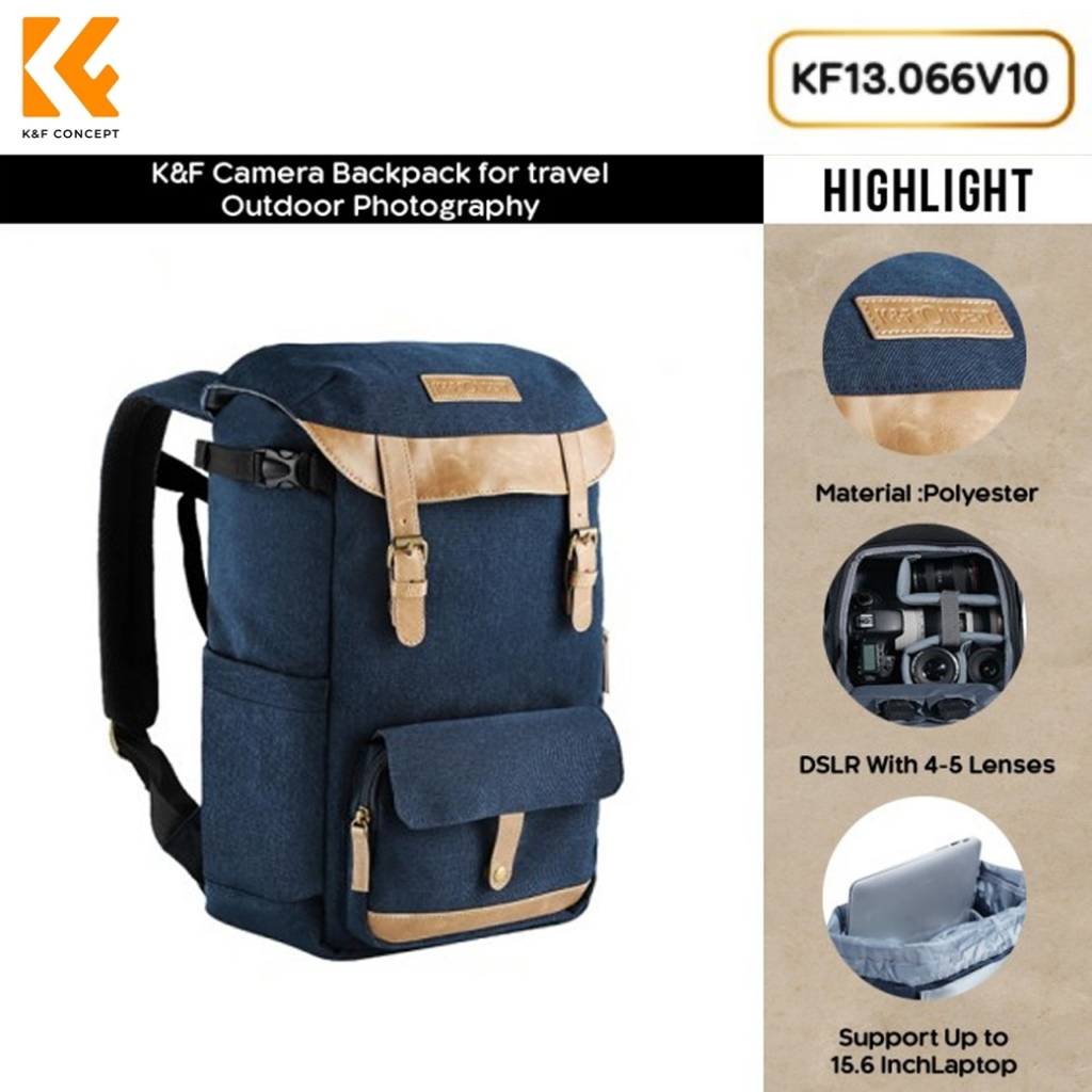 กระเป๋าสะพายหลังสำหรับกล้อง KF13.066V10 K&F DSLR CAMERA BACKPACK SIZE L 17*29*44 CM.