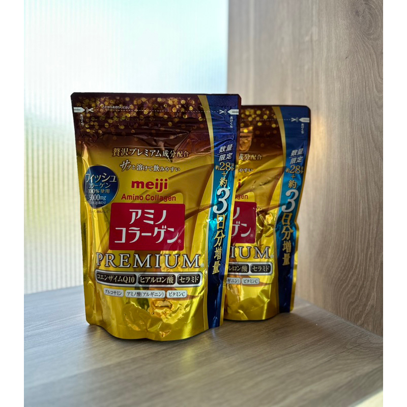 Meiji Amino Collagen premium 5000 mg. ทานได้ 28 วัน (หมดอายุ 2025 เดือน2)