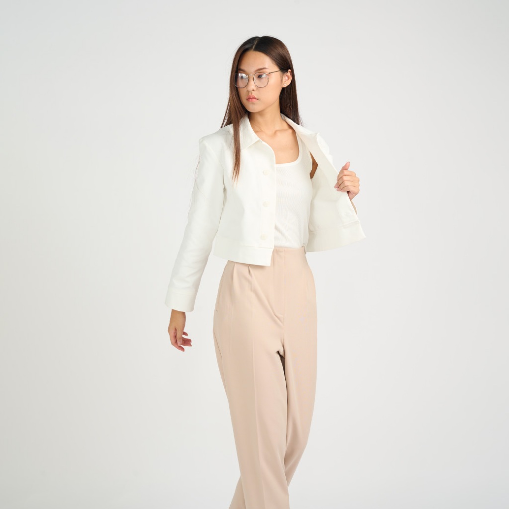Khaki Bros. - Ladies - Crop Jacket - เสื้อแจ็คเก็ตสำหรับผู้หญิง - KL23J002