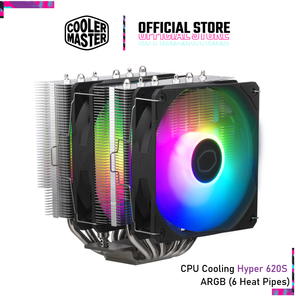 Cooler Master CPU Cooling Hyper 620S ARGB (6 Heat Pipes) RR-D6NA-17PA-R1