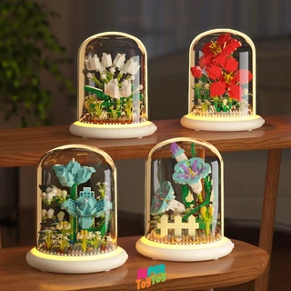 ✨มีไฟ✨ตัวต่อดอกไม้ ดอกทานตะวัน ดอกเดซี่ diy ของขวัญให้แฟน ของขวัญวันวาเลนไทน์