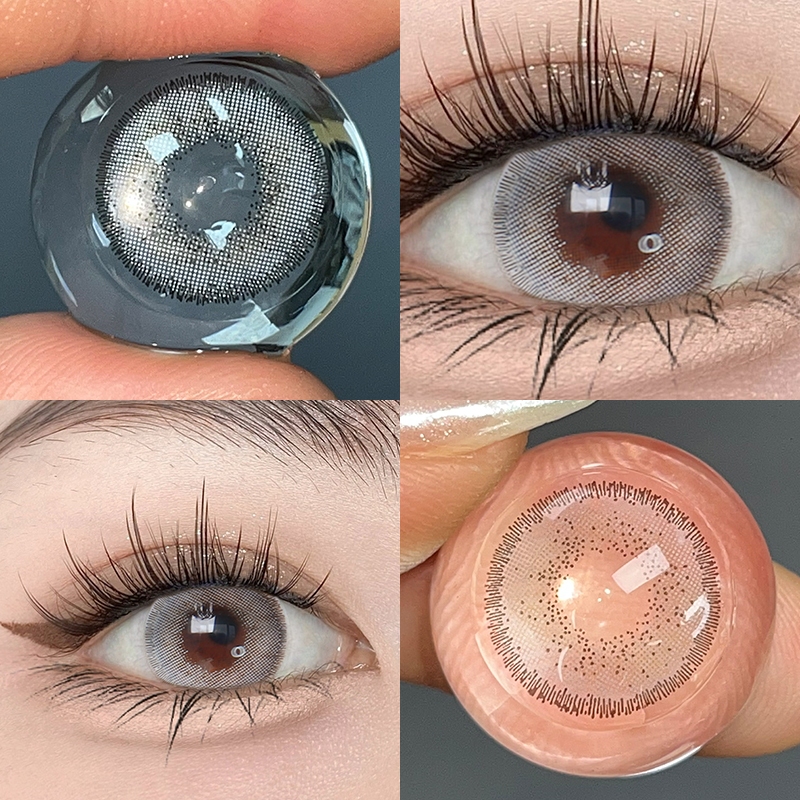 MIDROO ส่งไวจากไทย👍คอนแทคเลนส์ คอนแทคเลนส์สีเทา 14.0mm🌈MO Grey🌈 คอนแทคเลนส์ รายเดือน1คู่