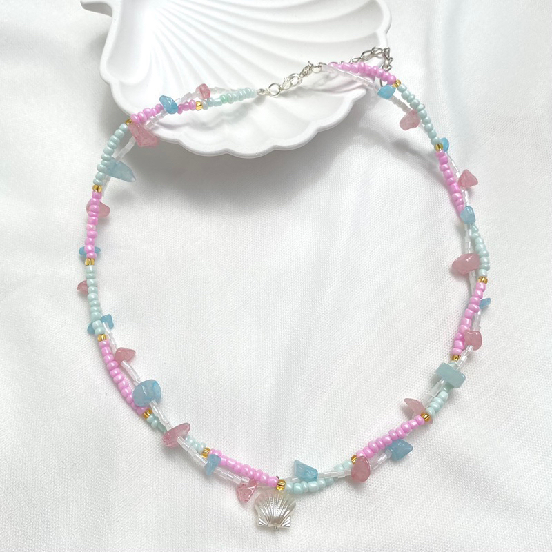 สร้อยคอ ใส่ไปทะเล จี้เปลือกหอย | Plumeria.blk