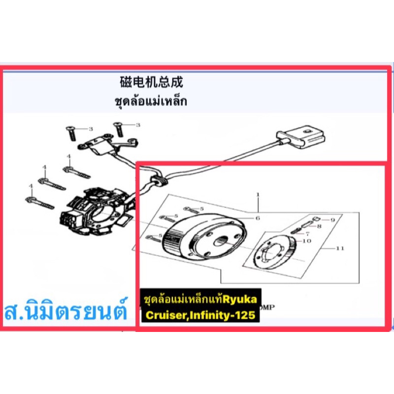 ล้อแม่เหล็กแท้Ryuka Cruiser,INFINITY-125