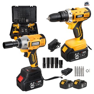 (แพ็คคู่) MOLITA สว่านไร้สาย 3 ระบบ 298V +บล็อกแบต 298V แบตเ…