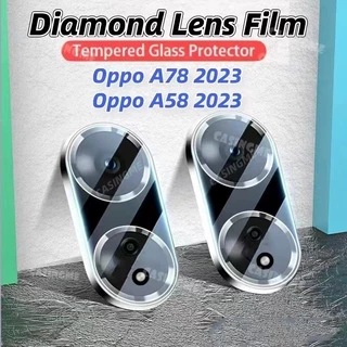 ฟิล์มกระจกกันรอย เลนส์กล้อง Oppo A6Pro A5I A3 A3X A3Pro A60 A18 A38 A58 A78 A78 4G A98 Reno 12 Pro เลนส์กล้อง เต็มเลนส์