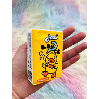 แจ๊กซ์ กระดาษทิชชู่แห้งแบบพกพา ยกแพ็ค 10 ห่อ รุ่น กระดาษหนา 3 ชั้น B.duck ทิชชู่พกพา ทิชชู่แห้งพกพา ทิชชู่พกพาติดกระเป๋า