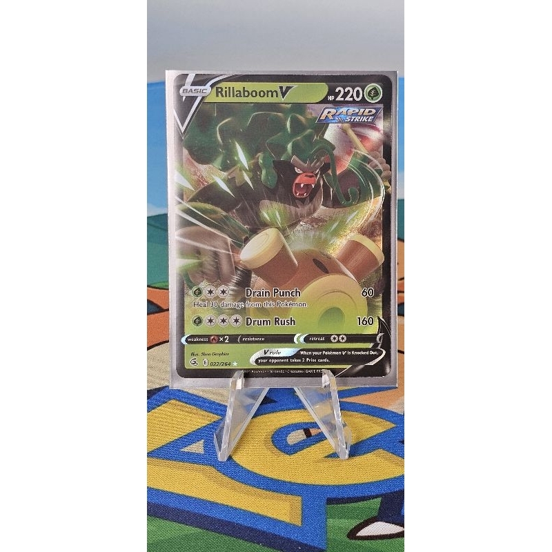 Pokemon Card "Rillaboom V 022/264" ENG Fusion Strike