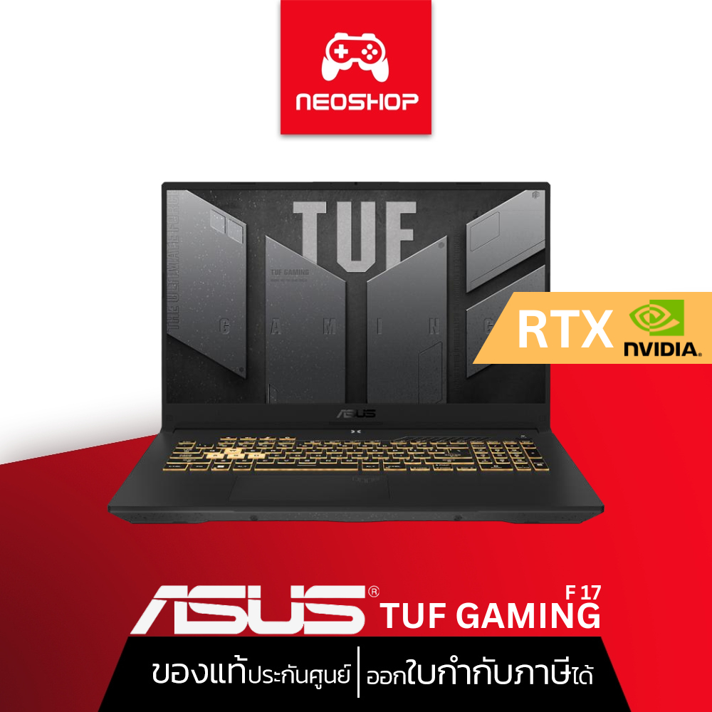 (พร้อมส่ง) Notebook ASUS TUF Gaming F17 FX707ZC4-HX035W i7-12700H 16G 512G RTX3050 W11 Warranty 2Y by Neoshop