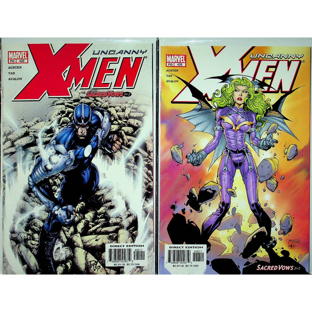 Uncanny X-Men #425-426 เซ็ท 2 เล่ม / Sacred Vows (complete set) Marvel English Comics Book หนังสือกา