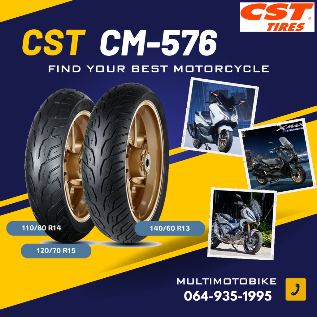 (จัดส่งฟรี) CST TIRES ยางบิ๊กไบค์ ซีเอสที ไทร์ รุ่น CM-576-577 (มีขนาด 110/120/140)