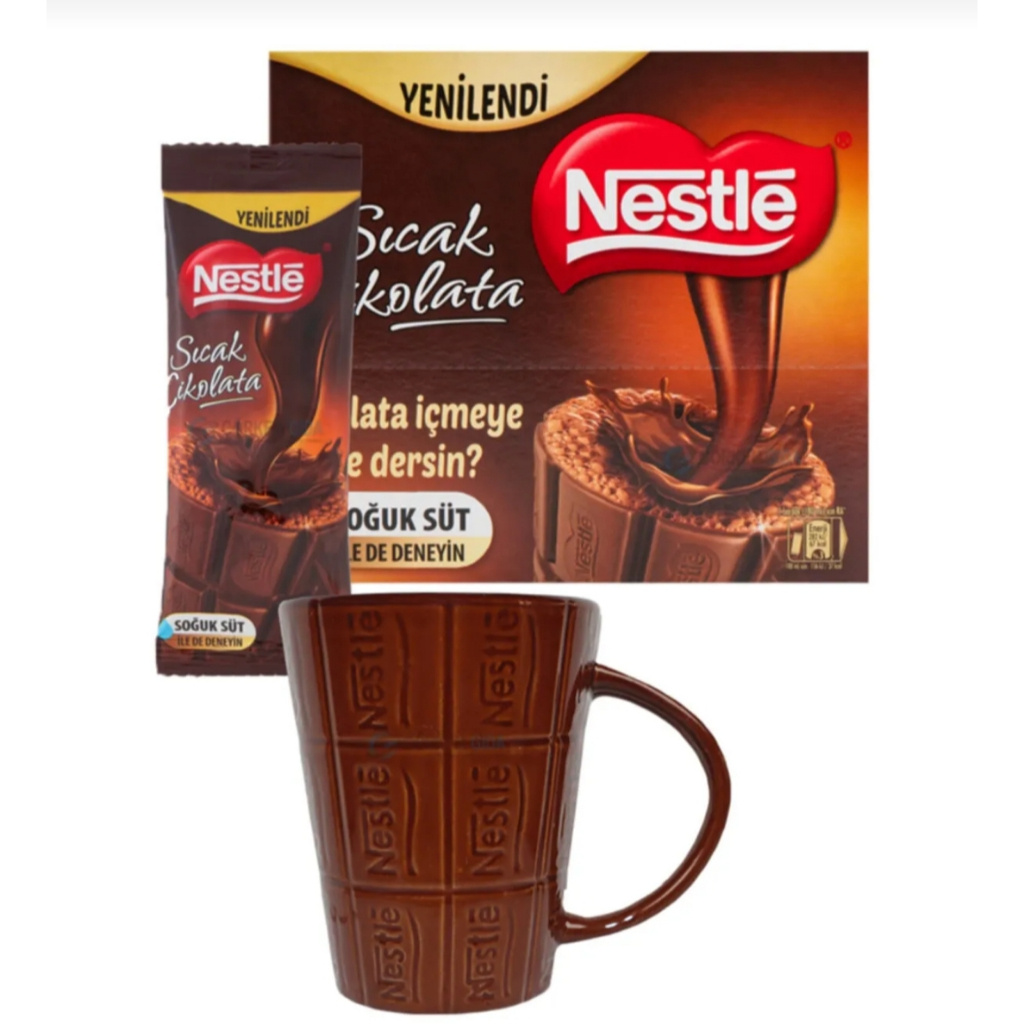 Hot Chocolate ช็อคโกแลตร้อน พร้อมชง แบรนด์ Nesle ขนาดบรรจุ 1 ซอง ขนาด 18 กรัม