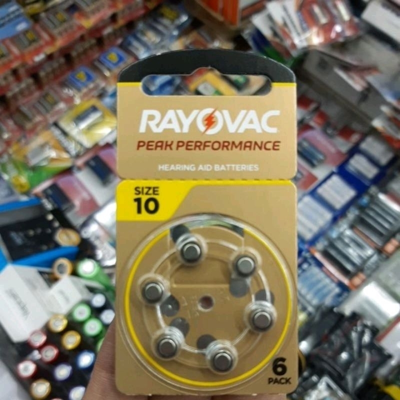 ถ่านเครื่องช่วยฟัง Rayovac Peak 10, A10, PR70 แพค6ก้อน 1.45V ของใหม่ ของแท้ Made in Germany