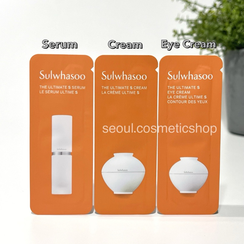 (exp 2026 Serum : Cream : Eye Cream) Sulwhasoo The Ultimate S Serum /Cream /Eye Cream (1ml)⁣