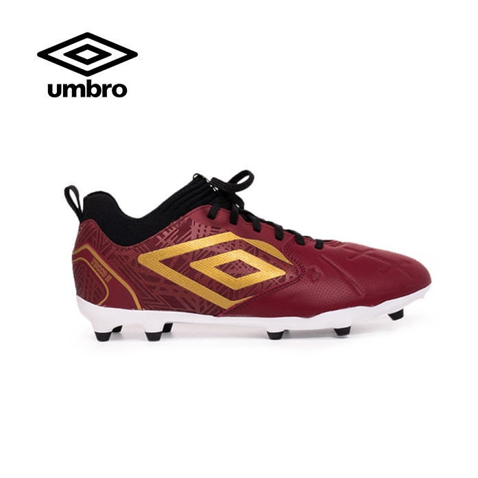 UMBRO Tocco II Premier FG สีแดง/ขาว/เหลือง รองเท้าฟุตบอลผู้ชาย