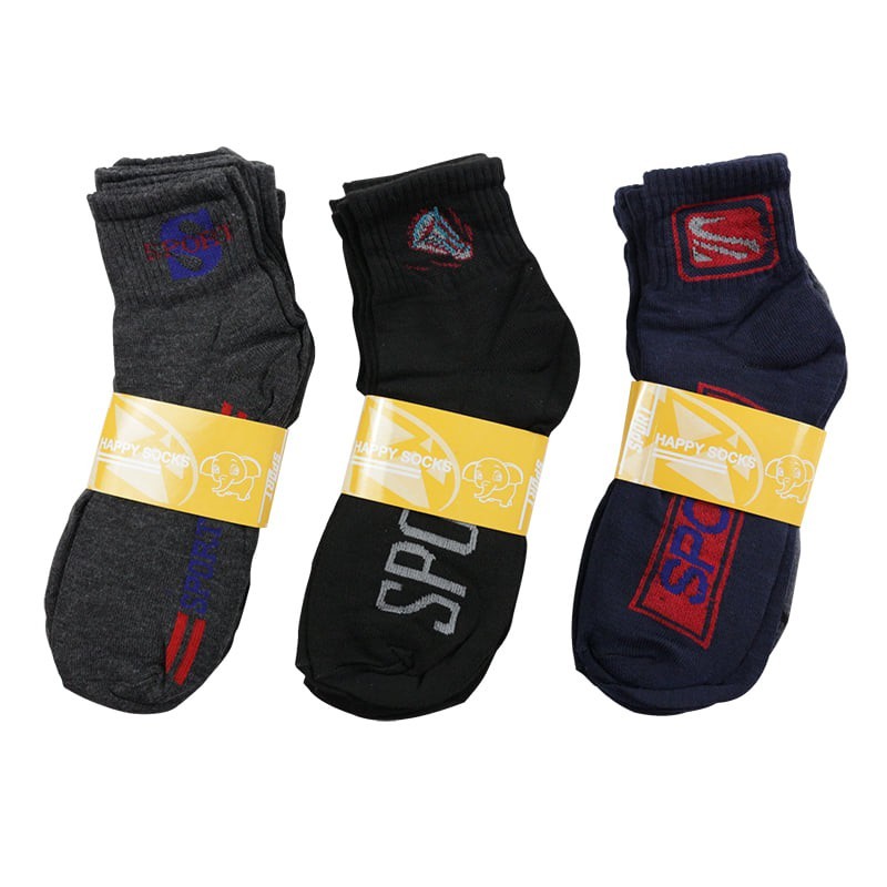 ถุงเท้าสปอร์ต ยาวเหนือตาตุ่ม  #1 ฟรีไซส์ชาย DSA-15 ยกโหล 12 คู่