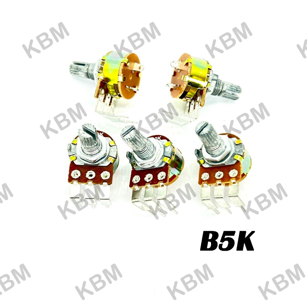 Potentiometers โพเทนชิโอมิเตอร์ Volume VR วอลุ่ม WH148 3pin 15mm สวิทในตัว ขาง้อ B5K B10K B50K B100K