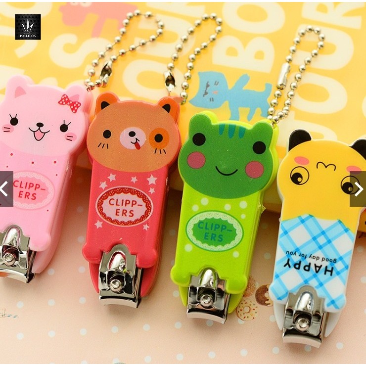 กรรไกรตัดเล็บพวงกุญแจลายการ์ตูนน่ารักๆ ที่ตัดเล็บแบบพกพา สีสันสดใส ส่งแบบสุ่มลายนะจ้า