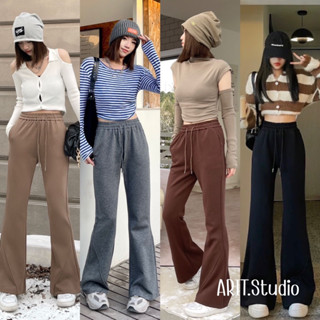 K9226#กางเกงขาม้าผ้าวอร์มหนาอย่างดี ทรงขาม้าพอดีเอวสูงใส่แล้…