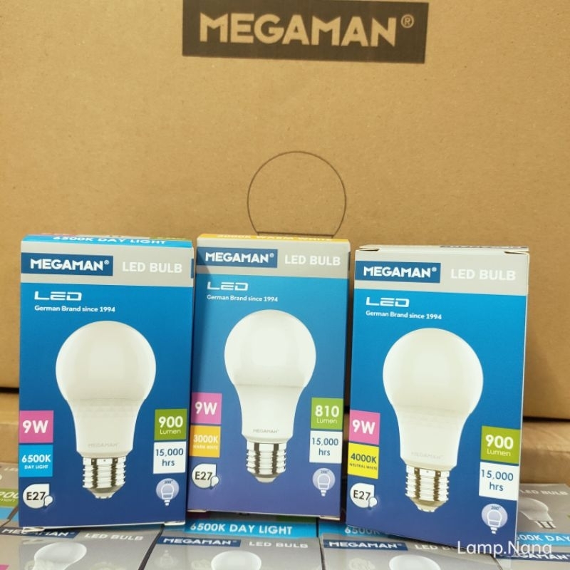 Led Bulb A60 9w มีหลายแสงให้เลือก DL , WW, CW E27 Megaman ราคาประหยัด