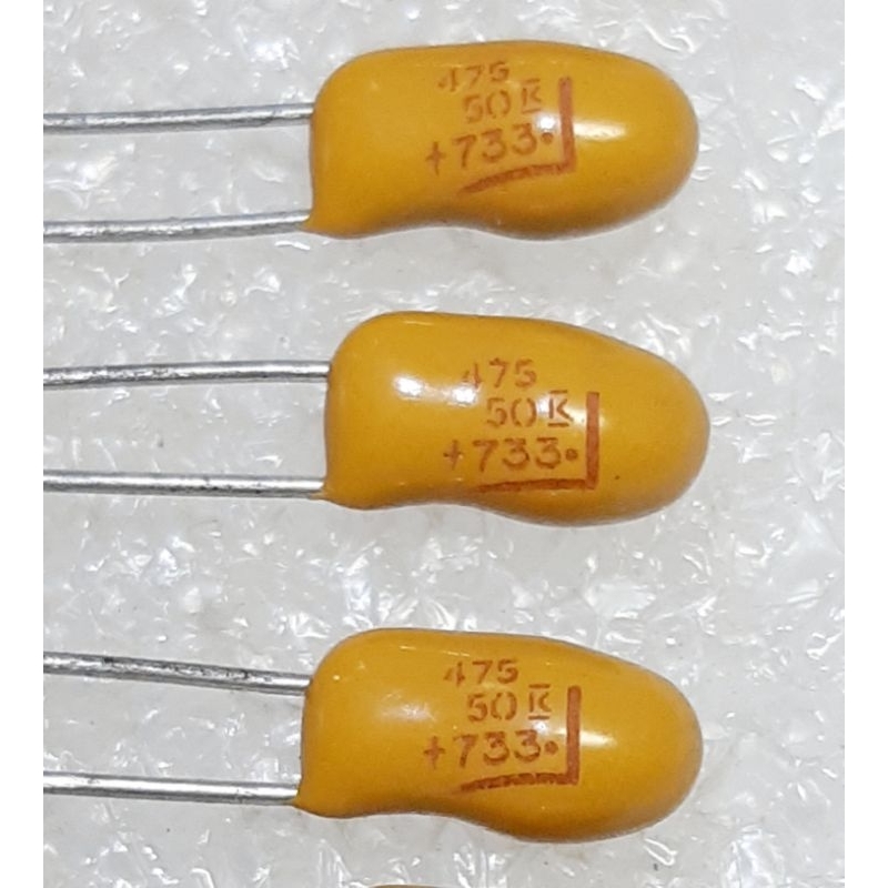 C Tantalum 4.7uf 50v capacitor ตัวเก็บประจุ ชนิด แทนทาลัม คาปาซิเตอร์