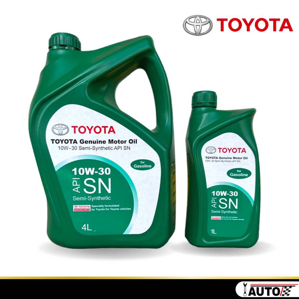 น้ำมันเครื่อง เบนซิน Toyota Genuine Motor Oil แท้ กึ่งสังเคราะห์ เบอร์ 10W-30 * กดตัวเลือก ปริมาณ