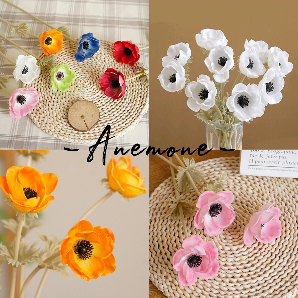 ❌ลดล้างสต็อก❌ Anemone ดอกแอนีโมนีปลอม ดอกแอนนีโม ดอกอะนีโมนี ดอกไม้ปลอม ดอกไม้ประดิษฐ์ ดอกไม้ตกแต่งบ้าน พร็อพถ่ายรูป