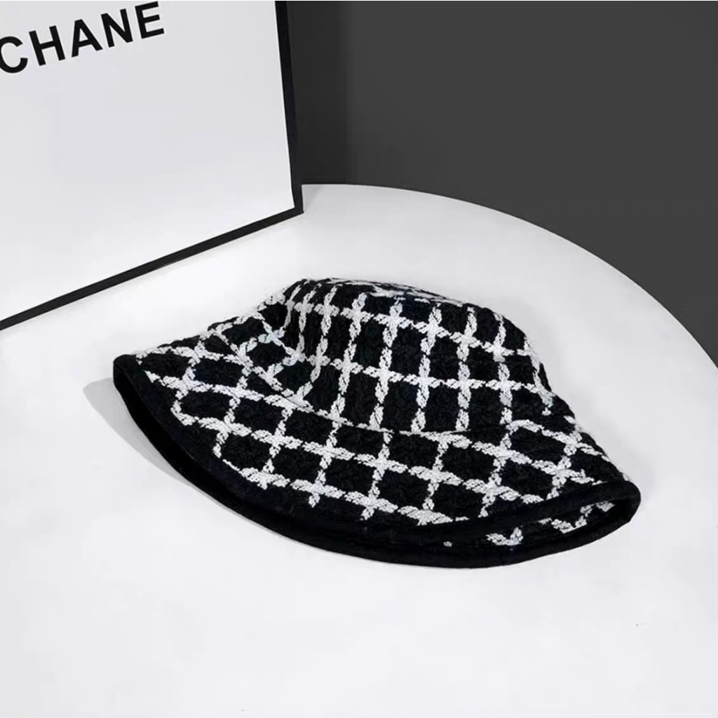 28 หมวกถักบักเก็ตแฟชั่นสไตล์เกาหลี ผ้าทวีตลายสก๊อต พกพาสะดวก สามารถปรับขนาดหมวกได้ สินค้าพร้อมส่ง - รูปที่ 5