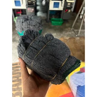 ถุงมือผ้า ขนาด 700 กรัม สีเทาดำ(ยกถุง 10โหล/ถุง)ลดล้างสต๊อกจนกว่าสินค้าจะหมด