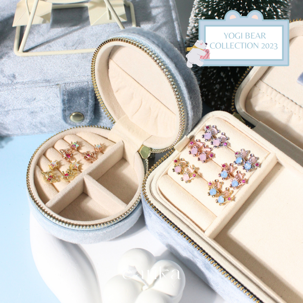 earika.earrings - yogi bear collection ต่างหูน้องหมีก้านเงินแท้ ผิวแพ้ง่ายใส่ได้