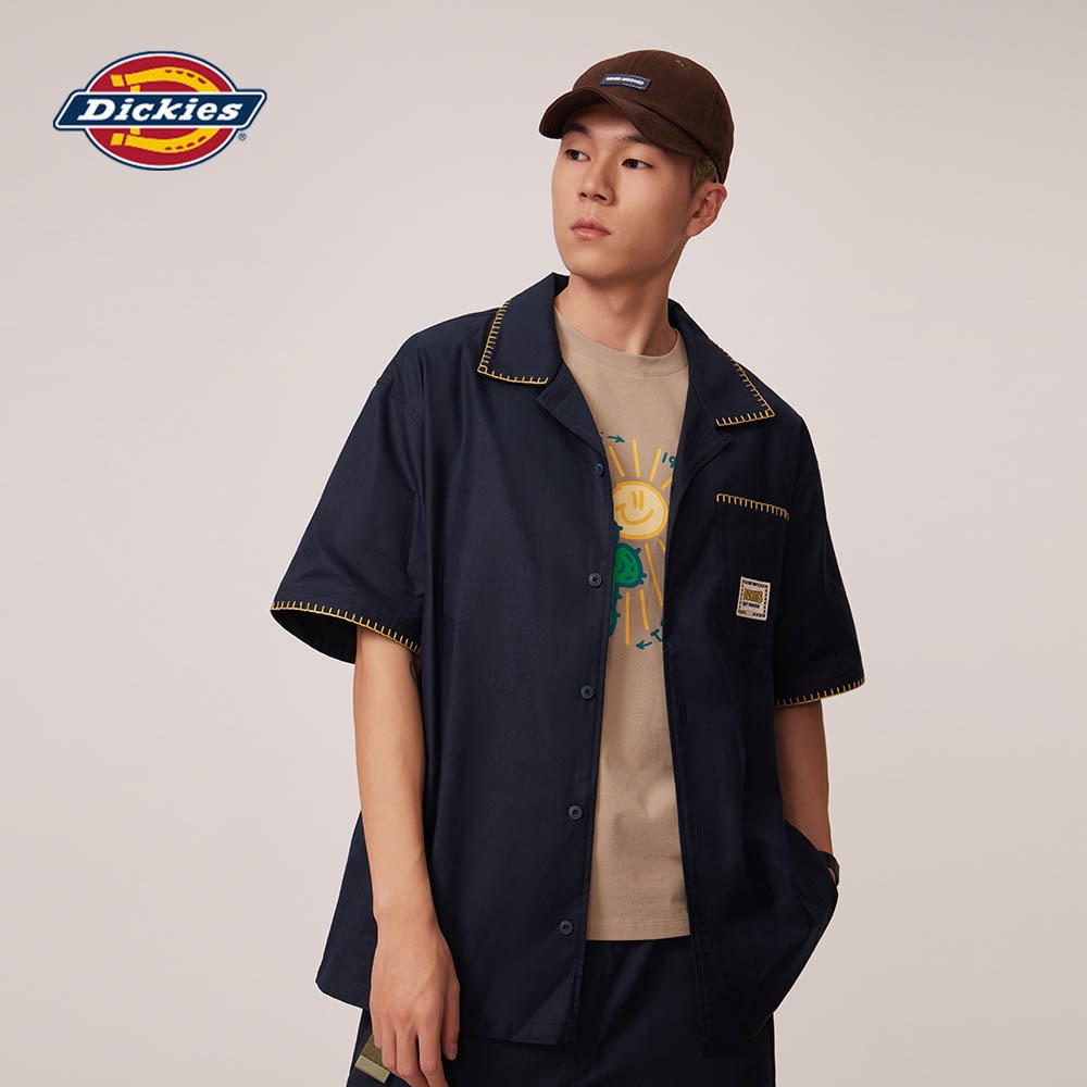 DICKIES MENS SHIRTS SS POPLIN COLOR CONTRAST LOCK STITCH เสื้อเชิ้ต ผู้ชาย