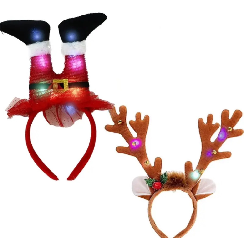 DCC-ที่คาดผมคริสต์มาส มีไฟ เครื่องประดับผม(พร้อมส่งจากไทย)