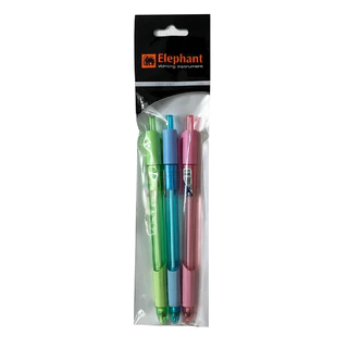 Elephant (ตราช้าง) ปากกาดริฟท์ โทริโอะ 0.5 สีน้ำเงิน (1x3)