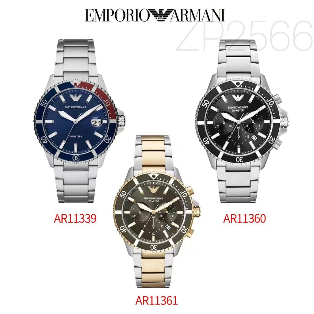 พร้อมสต็อกEmporio Armani ของแท้100% นาฬิกาแบรนด์เนมAR นาฬิกาผู้หญิงผู้ชายAR11361/AR11339/AR11360