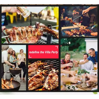 BBQ เตาถ่านปิ้งย่าง เตาปิ้งย่างชั้นวางคู่ เตาย่างบาร์บีคิว bbq Grill Charcoal สามารถพับเก็บได้ สะดวก เหมาะแก่การทำปิ้งย่