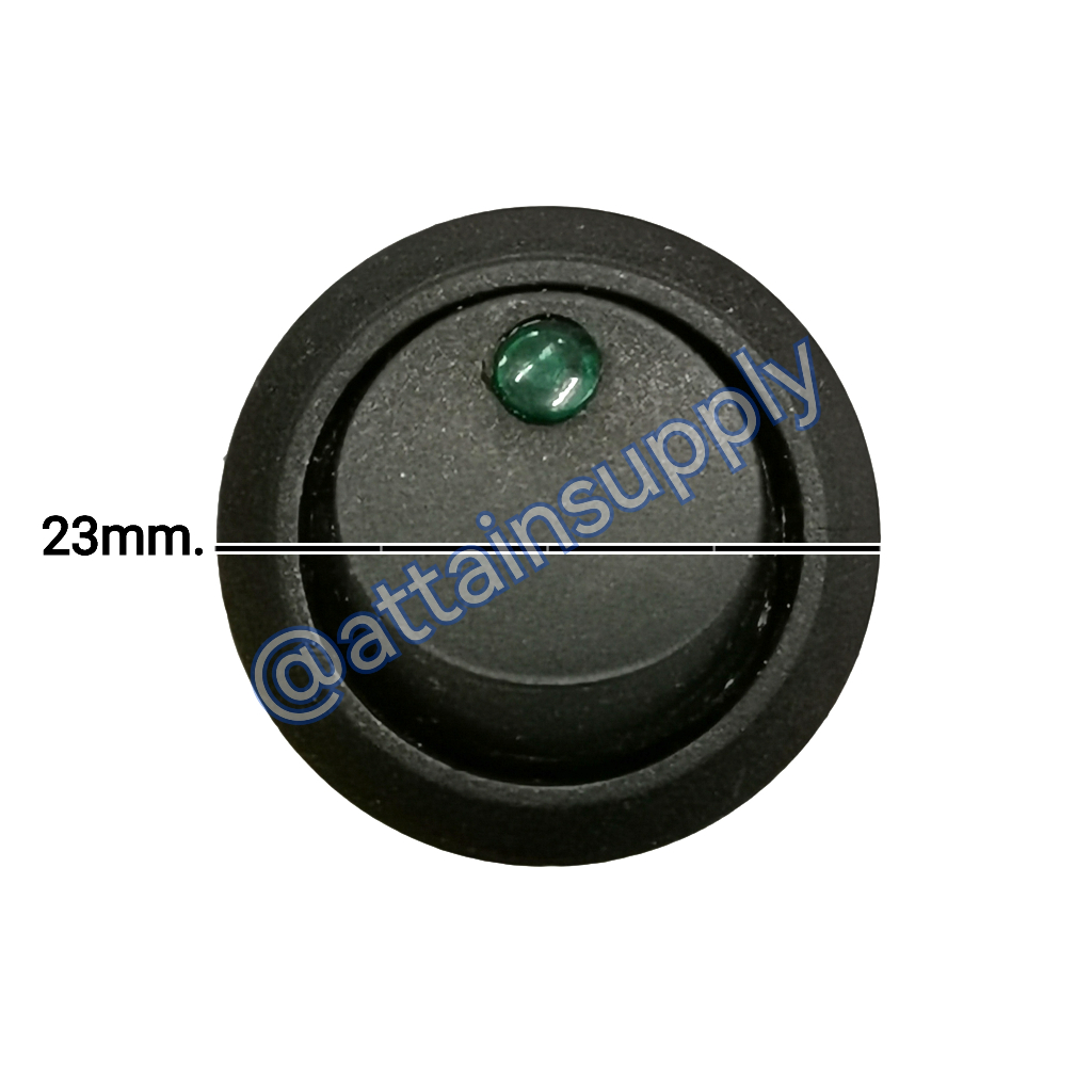 แพ็ค2ชิ้น สวิทช์กระดก กลม-ไฟจุด 12V/3ขา *มีไฟ-สีเขียว /KCD1 สวิทช์กระดกไฟLED จัดส่งเร็ว มีสินค้าพร้อมส่งค่ะ ราคา ถูกที่สุด ดีลบีเคเค แกลเลอรีภาพที่ 2